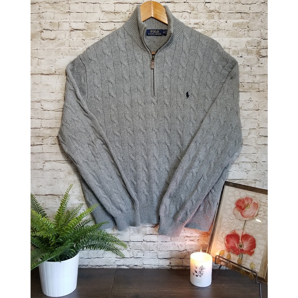 Polo Ralph Lauren Cable Knit 1/4 Zip Sweater